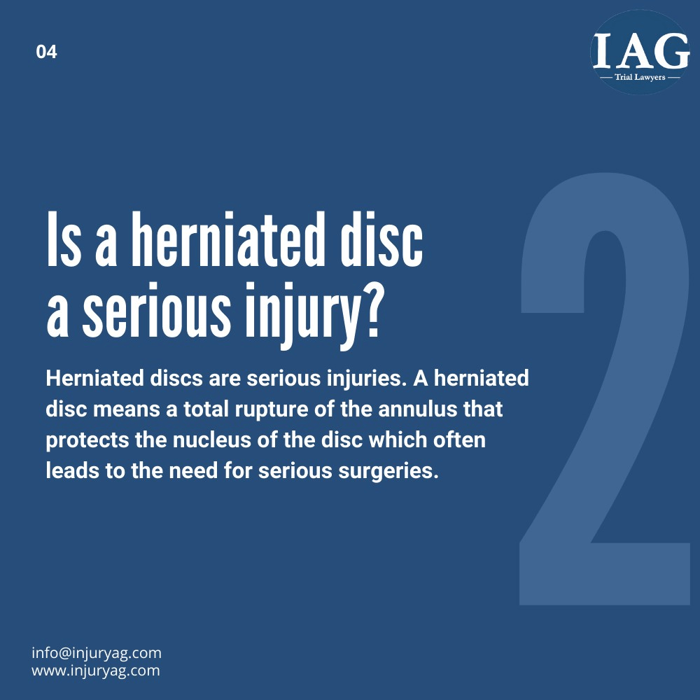 average settlement for herniated disc car accident for serious injuries