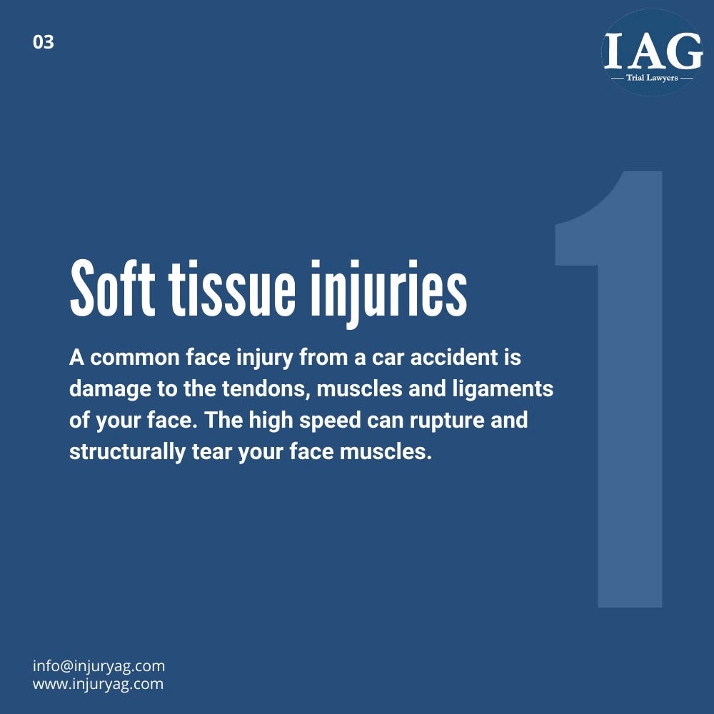 glass in skin after car accident is soft tissue injury