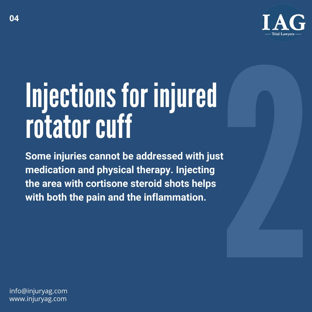 injections for injured rotator cuff increase settlement values
