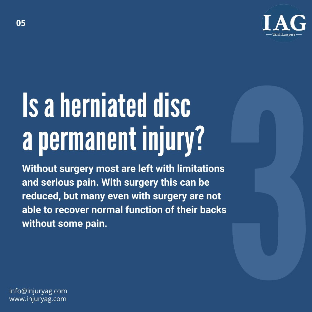 is a herniated disc a permanent injury